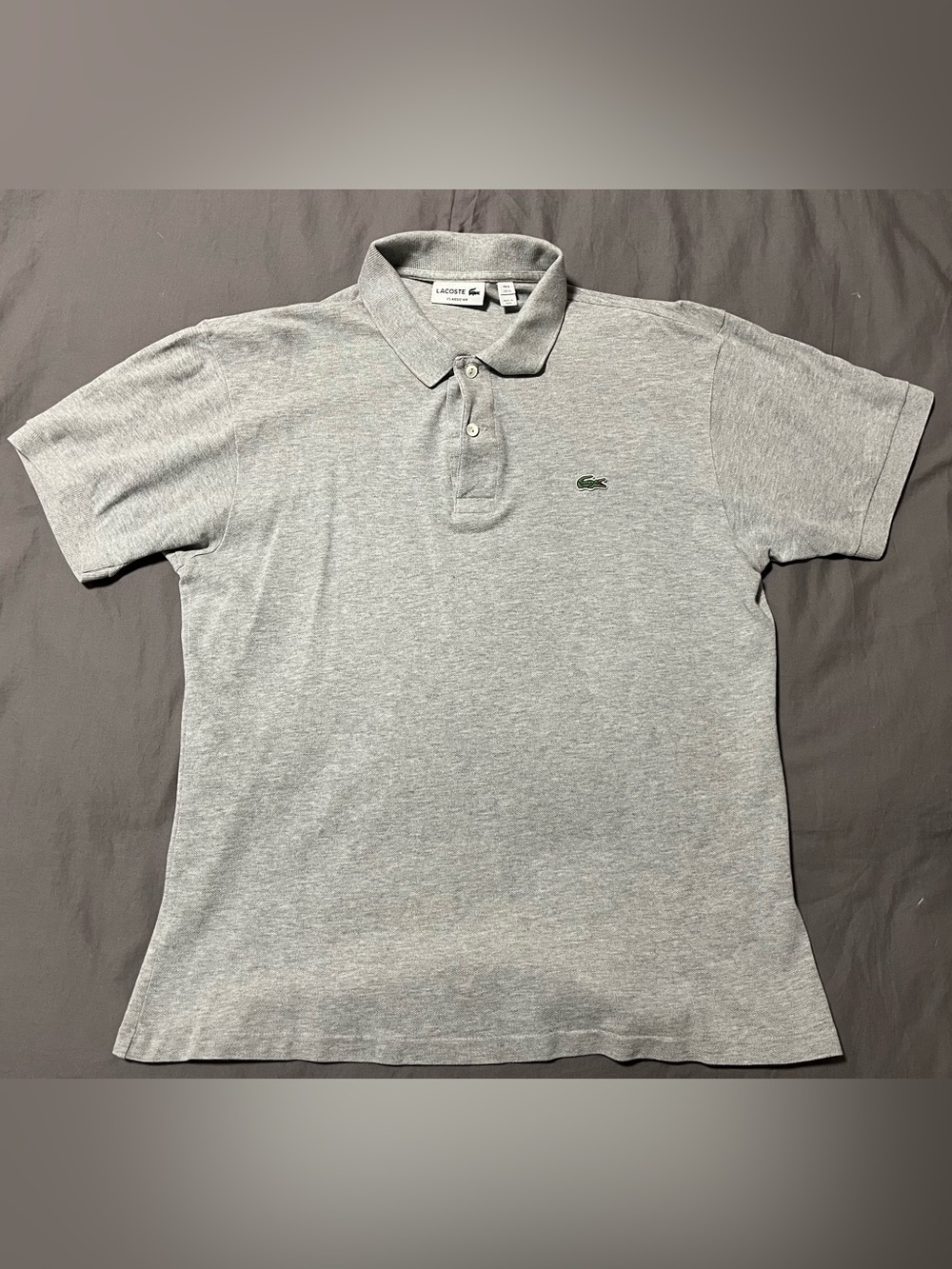 Gray Lacoste Polo size XL 🐊